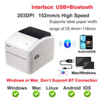 4Inch 152MM/S Thermal Label/Sticker/Waybill Printer Xprinter XP-420B  Barcode Paper Support QR Code for DHL Fedex EMS Express