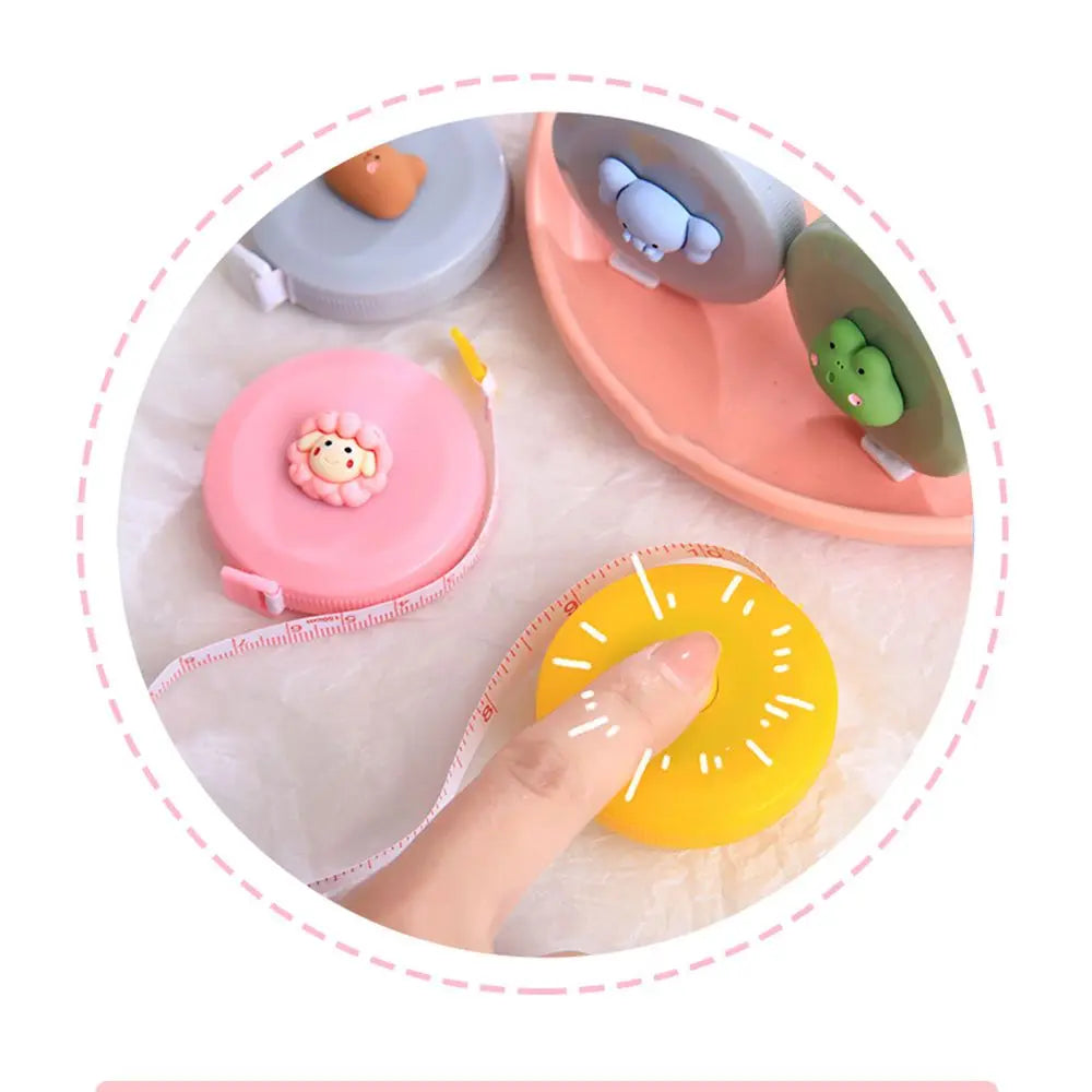 Cartoon 150cm/60" Tape Measures Portable Retractable Ruler Children Height Ruler Centimeter Inch Roll Sewing Tailor Tape Measure
