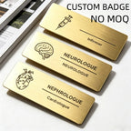 Custom LOGO Blank Zinc Alloy Sublimation Reusable Employee Staff Magnetic Nametag Name Badge with Magnet