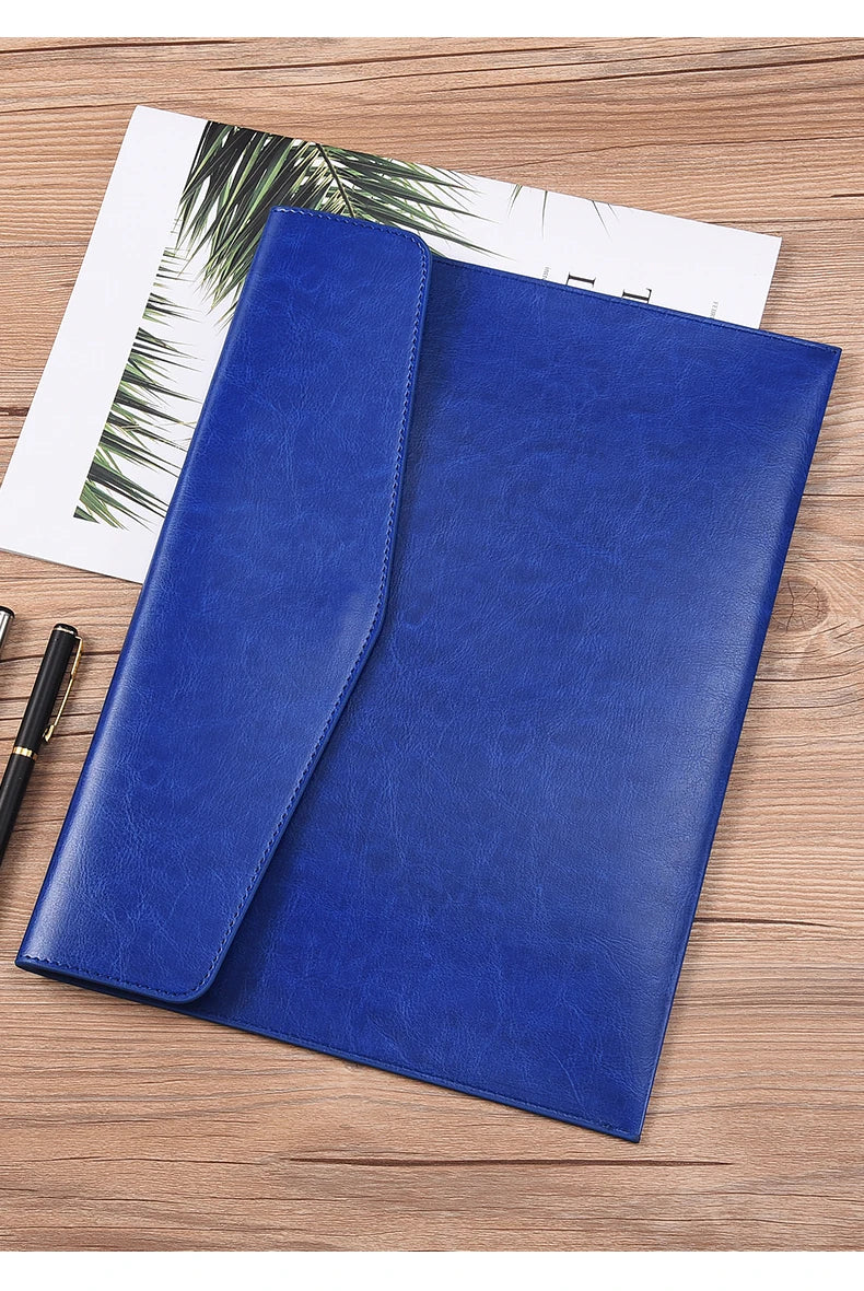 A6 A5 A4 Leather File Folder Data Package Document Bag Fashion Briefcase Data Contract Bill File Bag School Office Supplies