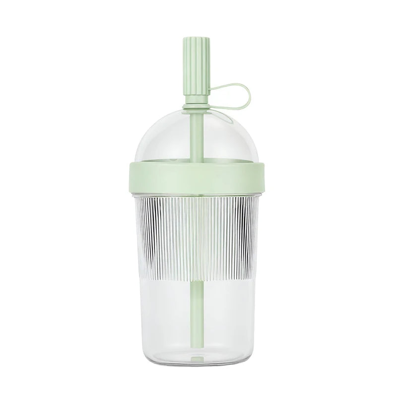 540ML Large Capacity Reusable Tritan Material Milk Tea Juice Cold Drink Straw Cup Unisex Portable Transparent Plastic Coffee Cup