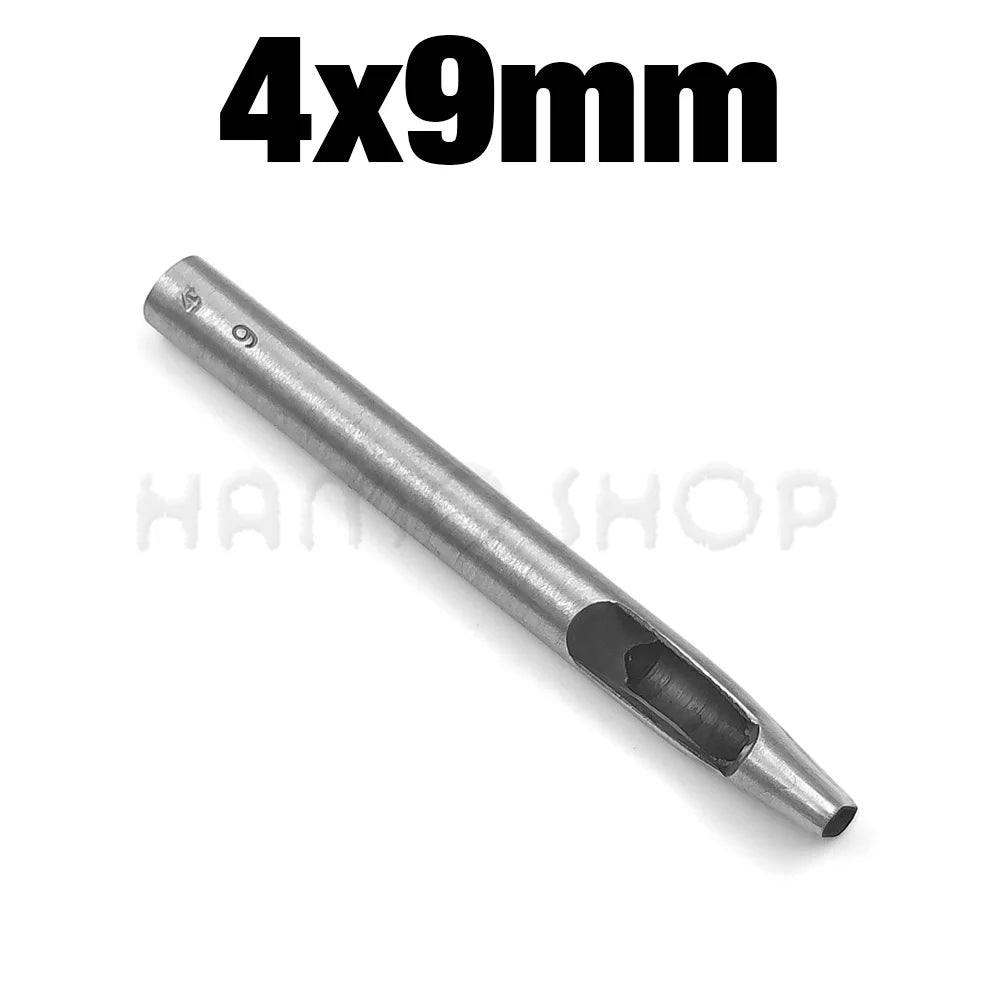 1pc 4mm/5mm Width Leather Oval Shape Hole Punch Steel Craft Hollow Hole Punch Leather Tools Leather Belt Hole Punch DIY Tools