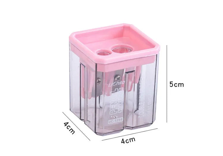 1 Piece Lytwtw's School Supplies Cute Morandi Color Geometry Sharpener For Pencil Office Creative Stationery Item