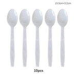 Rose Gold Disposable Knife Fork Spoon Cutlery Set Disposable Tableware Birthday Party Decorations Wedding Baby Shower Supplies