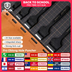 WUTA Pro Leather Oblong Punching Tools Belt Hole Puncher Flat Hollow Punches Strap Watch Band Heavy Duty Oval Hole DIY Craft