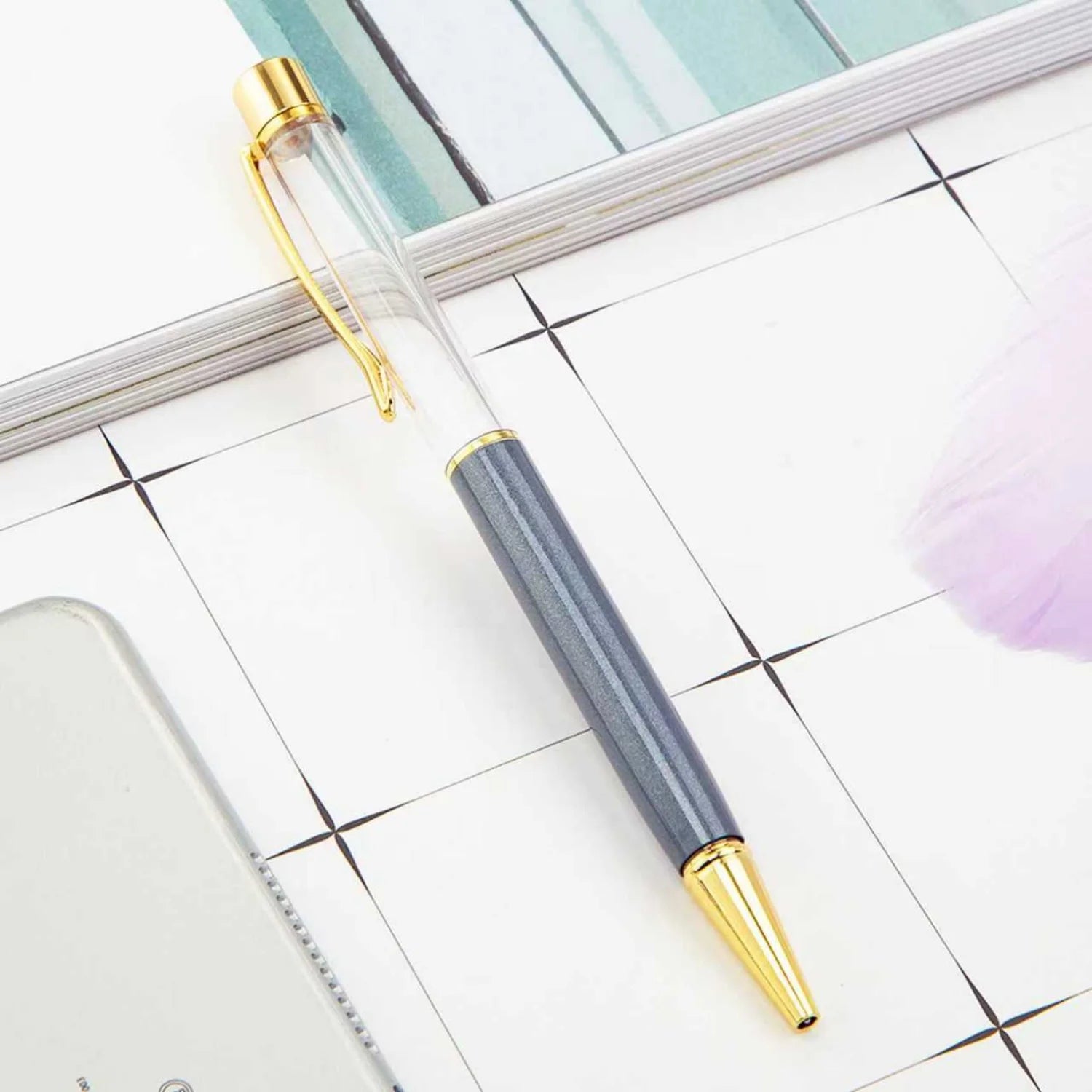 10 Pieces of Ballpoint Pens DIY Empty Pen Barrels for Handmade Quicksand Pens, Floating Flower Pens, Business Event Signature Pens, and Souvenirs