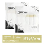 Drawstring Trash Bags Thickened Disposable Kitchen Garbage Can Liners with Handle for Home Office