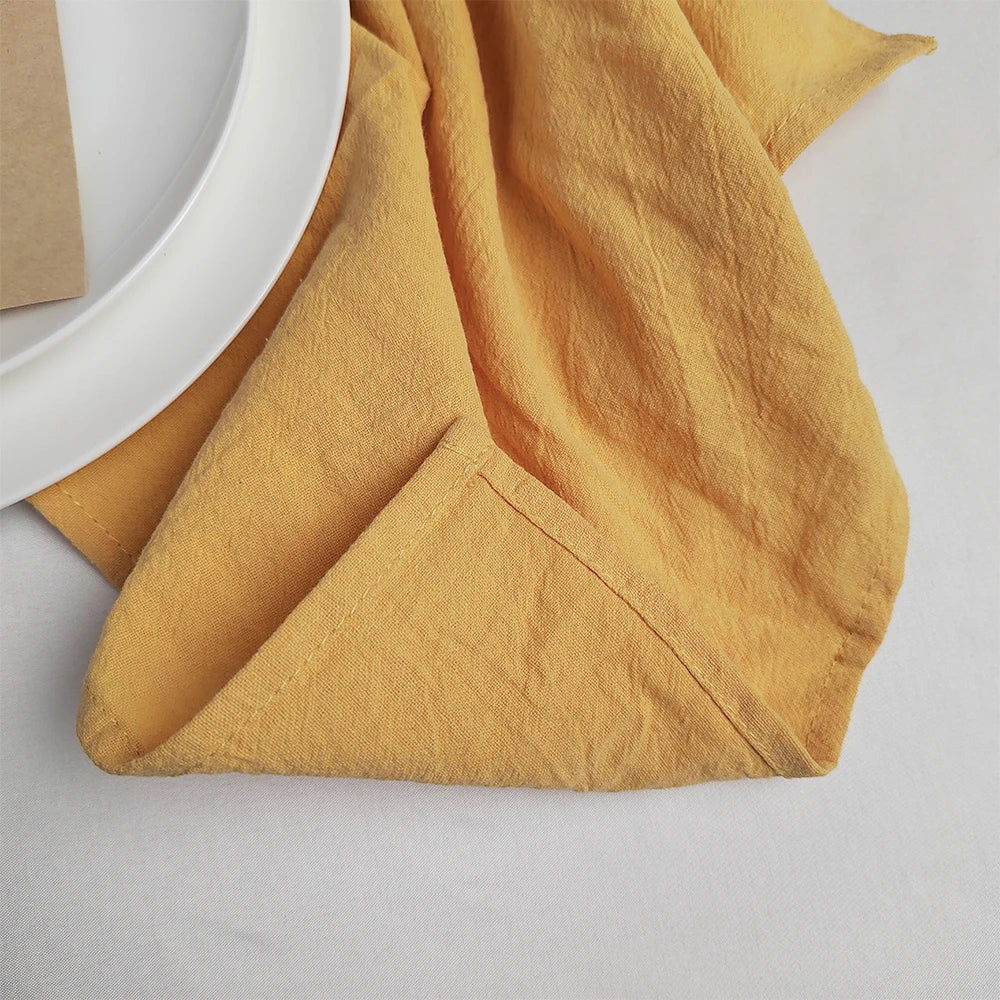 Set of 6 Cotton Dinner Cloth Napkins 30x45cm Soft Washable Perfect for Weddings Parties Christmas Birthdays and Family Gathering
