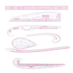French Curve Ruler Set Tailor Pattern Making Clothes Drawing Template Fashion Design Measure Ruler for Tailors Designers