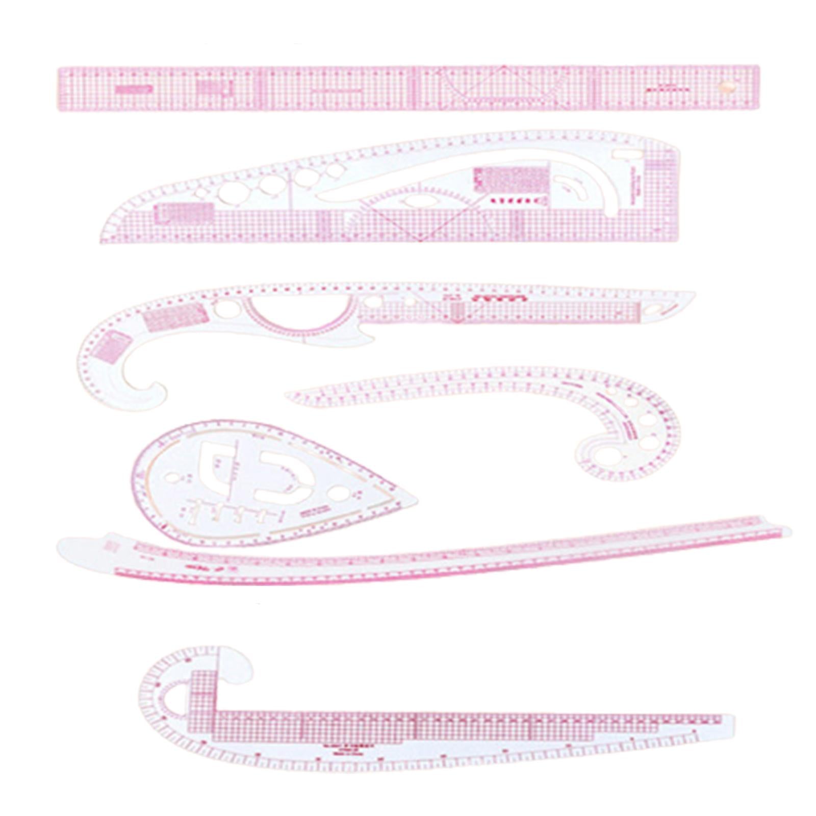 French Curve Ruler Set Tailor Pattern Making Clothes Drawing Template Fashion Design Measure Ruler for Tailors Designers