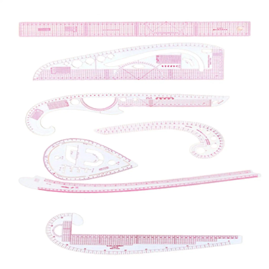 French Curve Ruler Set Tailor Pattern Making Clothes Drawing Template Fashion Design Measure Ruler for Tailors Designers