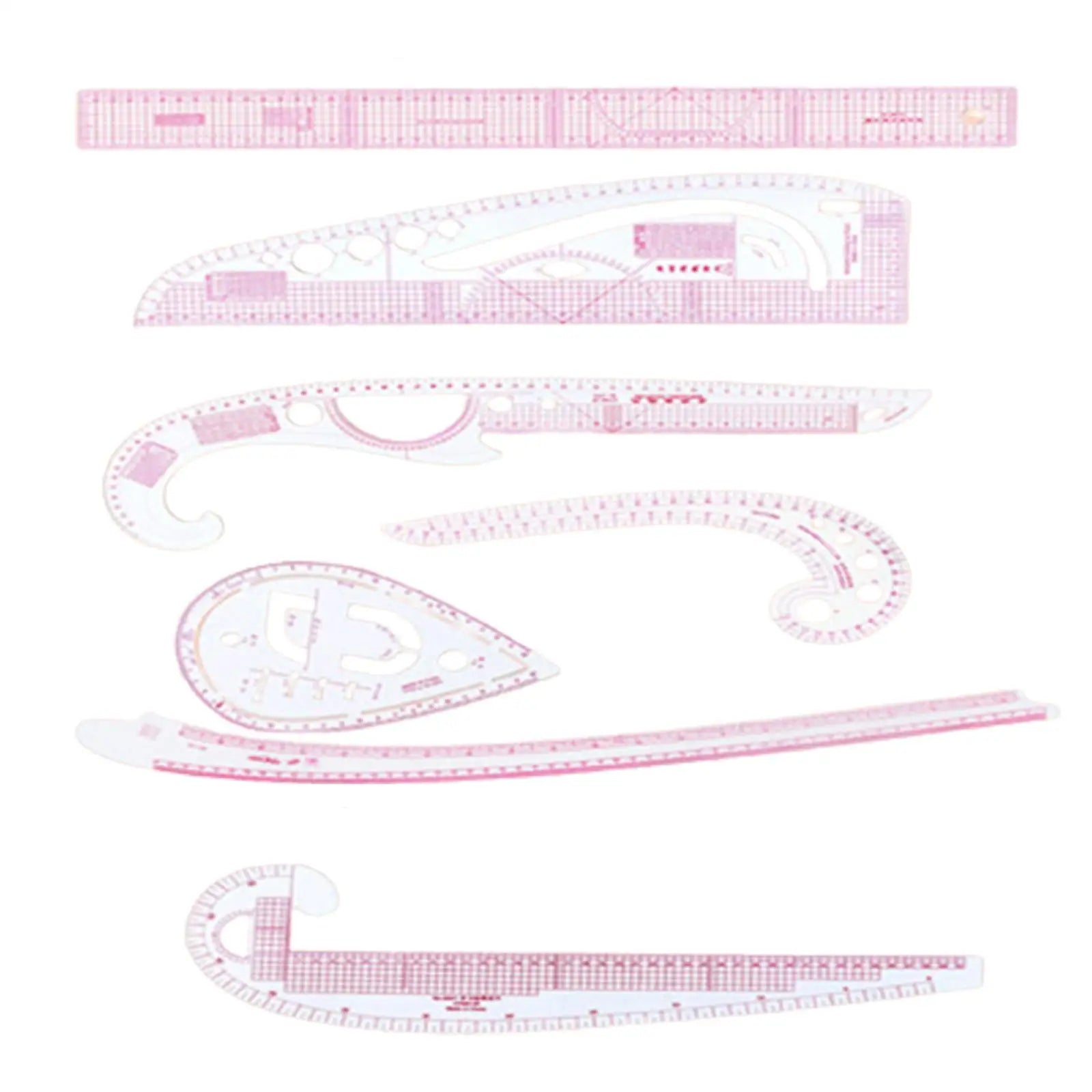 French Curve Ruler Set Tailor Pattern Making Clothes Drawing Template Fashion Design Measure Ruler for Tailors Designers