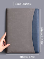 A4 Business Leather Portfolio Padfolio Folder Multifunctional Business Manager Clipboard Document Organizer Office Conference