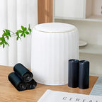 Mini Strong Trash Bags, Small Garbage Bags for Desktop Mini Trash Can, 60 Counts, Black, White
