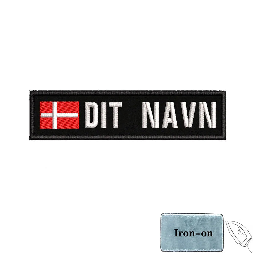 1PC 10cmX2.5cm Custom Name Flag Patch Stripes Badge Iron On Or Hook Loop Estonia Austria Bulgaria Hungary Romanian Ireland