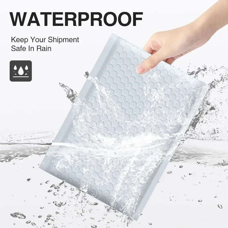 60/10pcs White Bubble Envelopes Bags Thick Waterproof Packaging Bag Mailers Self Sealing Shipping Bag Storage Organizer Supplies