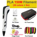 New 3D Pen 3D Printing Pen for Children 1.75mm PLA Filament DIY Drawing Birthday Christmas Gifts for Kids with Travel Case