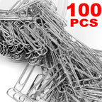 50-500PCS Stainless Steel Paper Clips Rustproof Sturdy Coated U-shaped Paperclips for Student Office School Stationery Supplies