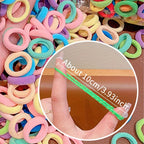 100pcs Girls Elastic Cute Rubber Hair Bands Children Lovely Hair Ties Kids Ponytail Holders Hair Accessories choice for Gifts