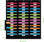 12 Pocket File Storage Chart Wall-Mounted Organizer with Hooks And Labels for  Office Organization Hanging Pocket Folder Rack