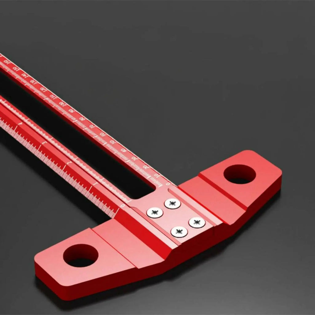 T-Square Ruler Aluminum Alloy Carpenter T Ruler Woodworking Marking Gauge Clamp Lock Design Hand Tool for Carpenters