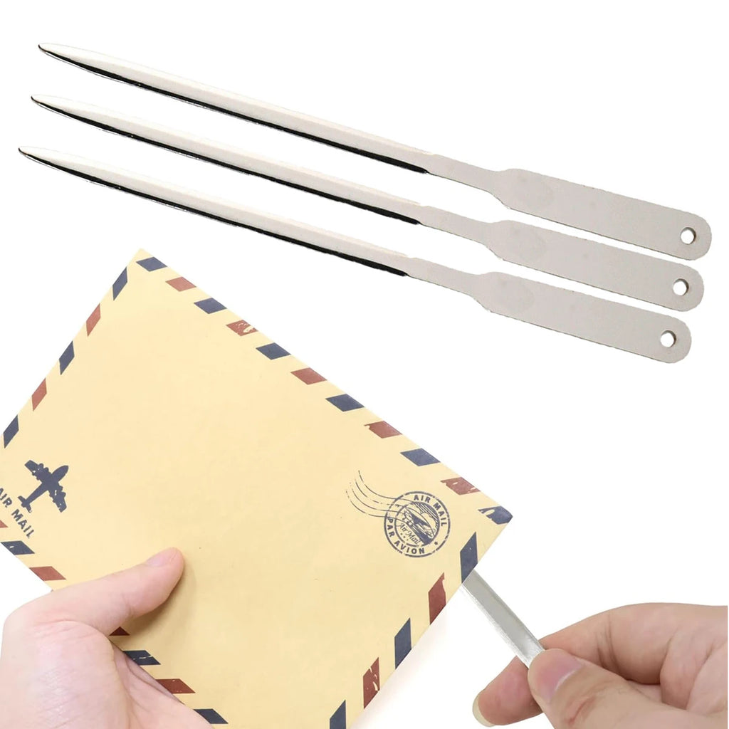 1/3Pcs Stainless Steel Letter Opener Envelope Slitter Paper Knife Office School Home Mail Opening Tool Durable Stationery Gift