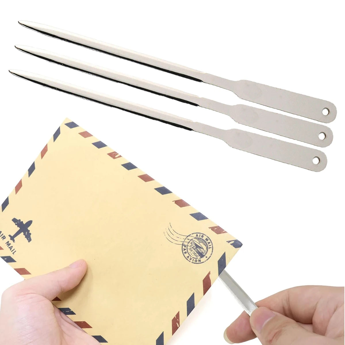1/3Pcs Stainless Steel Letter Opener Envelope Slitter Paper Knife Office School Home Mail Opening Tool Durable Stationery Gift