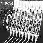 5pcs White Marker Paint Pens Waterproof Rubber Permanent Marker Pen Car Tyre Tread Environmental Tire Painting DIY Graffiti Pens