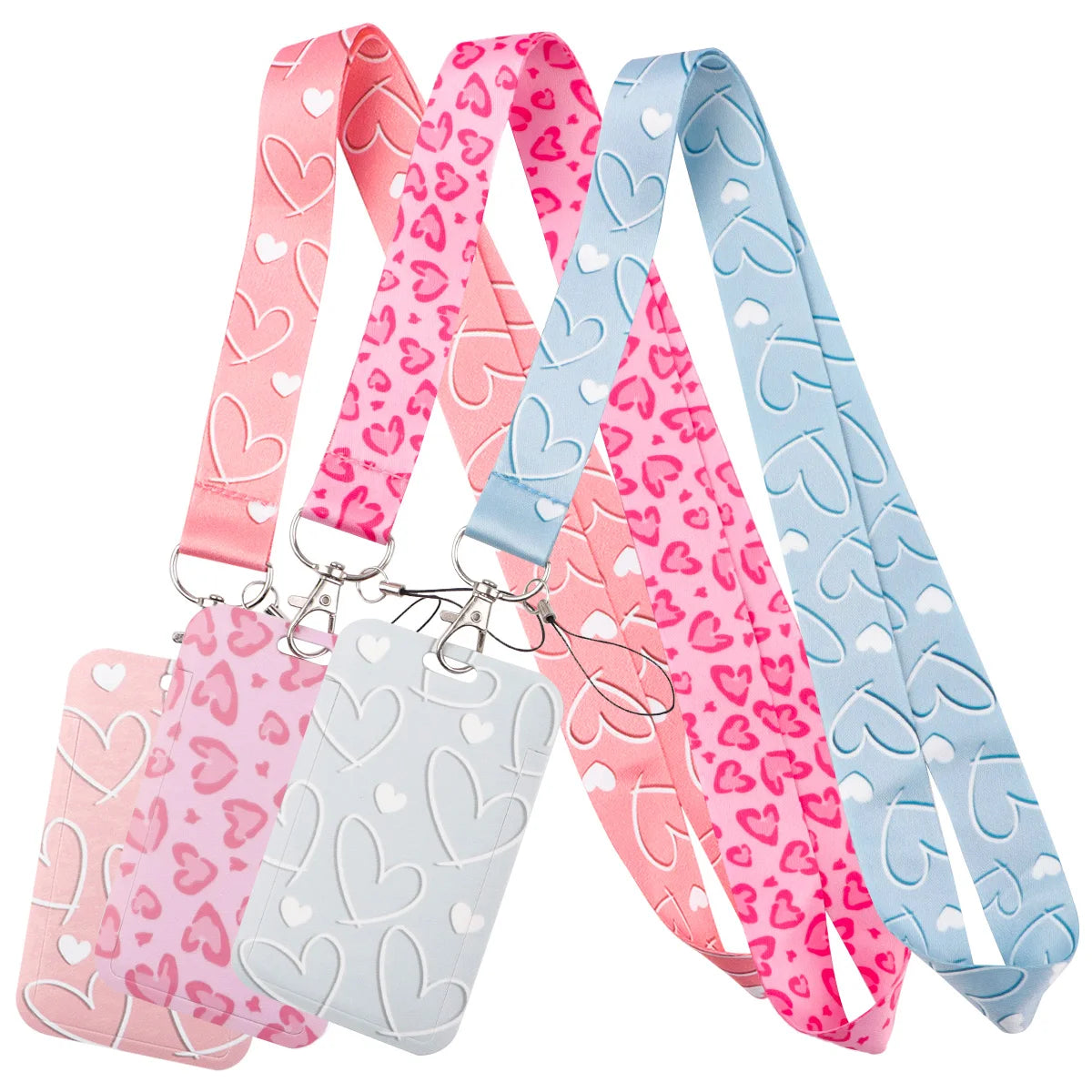Heart Credential Holder Minimalist Style Lanyards for Key Neck Strap For Card Badge Gym Keychain Keyring Accessories Gifts
