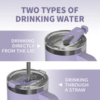 WATERSY Large Capacity 30/40oz Stainless Steel Tumbler with Handle And Straw Double Vacuum Insulated Thermal Coffee Mug