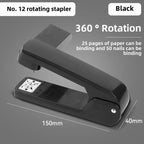 1-Piece 360° Rotatable Heavy Duty Stapler with Staple Remover: Large Capacity & Strong Clutch for Home and Office Use