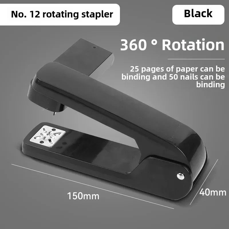 1-Piece 360° Rotatable Heavy Duty Stapler with Staple Remover: Large Capacity & Strong Clutch for Home and Office Use