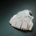 100PCS Round Rectangle Gold/Silver Edge Retail Supplies Display Tool Hanging Tags Jewelry Price Labels Jewellery Hangtags