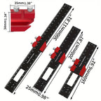 Woodworking Pocket Ruler Aluminum Alloy T-Type Scribing Square Layout Tool,  Accurate Slide Ruler Inch And Metric Measurements