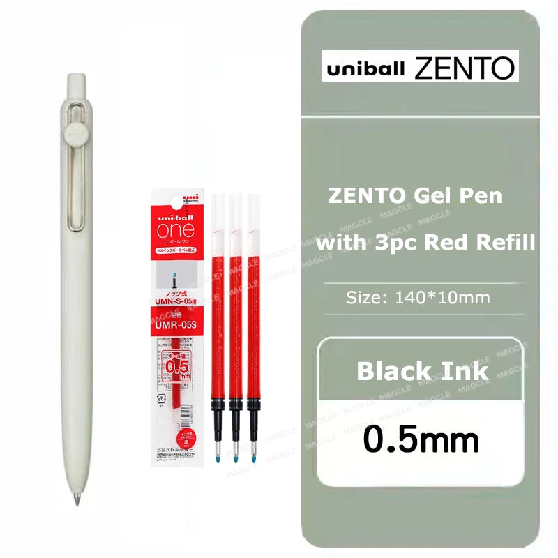uniball ZENTO Standard 0.38/0.5mm Gel Pens,Water-Based Smooth Writing Roller Ball Pens Fit for a variety of occasions Stationery