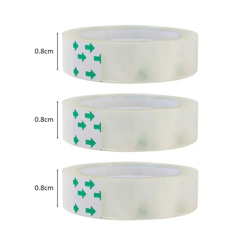 10/5/1 Rolls Premium Transparent Tape 0.8cm 1.2cm 1.8cm Multifuntion High-viscosity Adhesive Tape for Gift Wrapping Packing