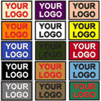 1PC 8x5cm Custom Name Tags Embroidered Patch Personalized Stripes Badge Number  Text Badge Iron On Backing Hook & Loop Backing