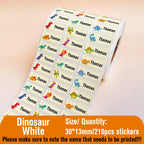 210pcs Custom Waterproof Name Tag Sticker Kawaii Stationery Stickers Decals Personalized First Name Label for Children School
