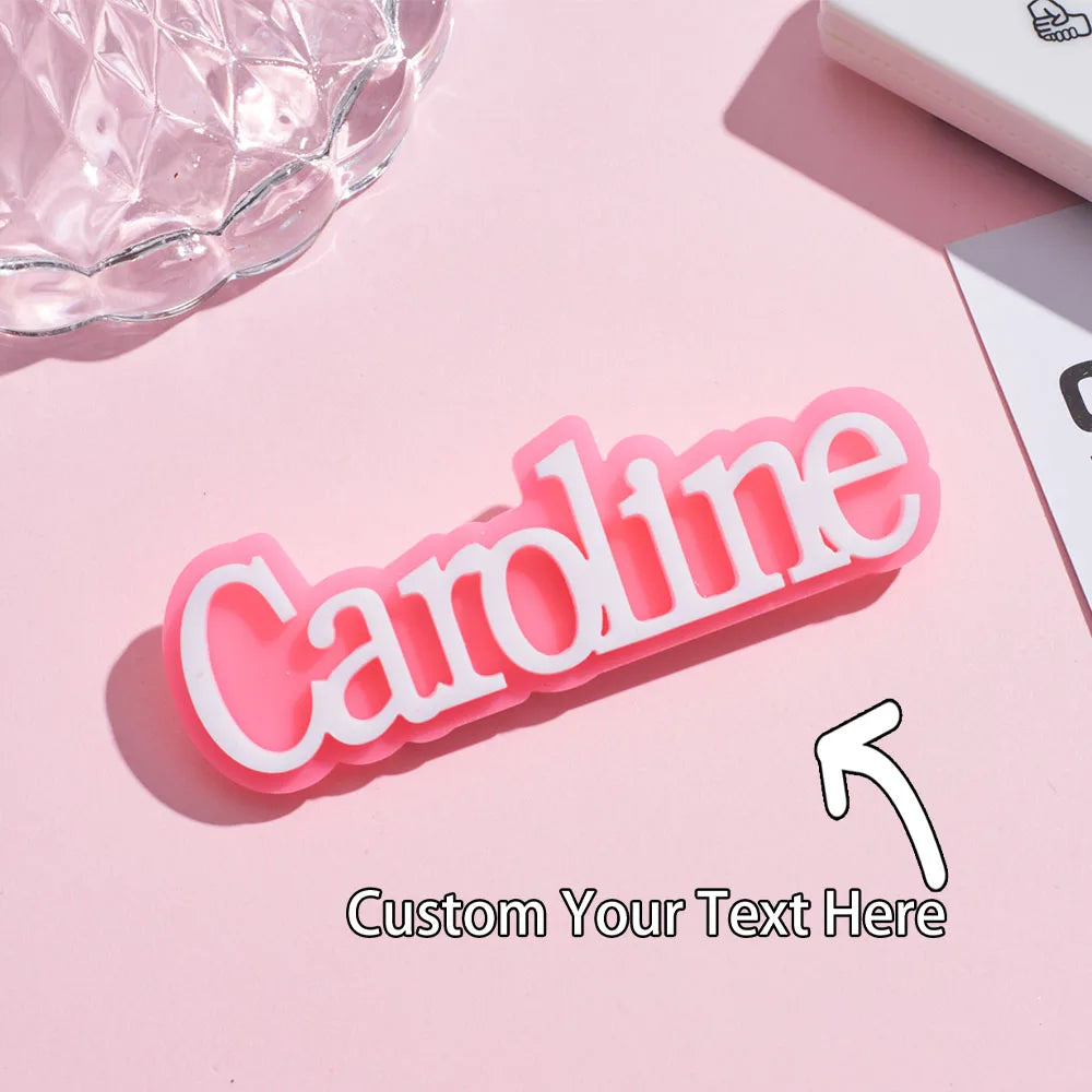 A custom acrylic letter brooch, personalized name brooch, a gift for family members, friends or loved ones on special occasions