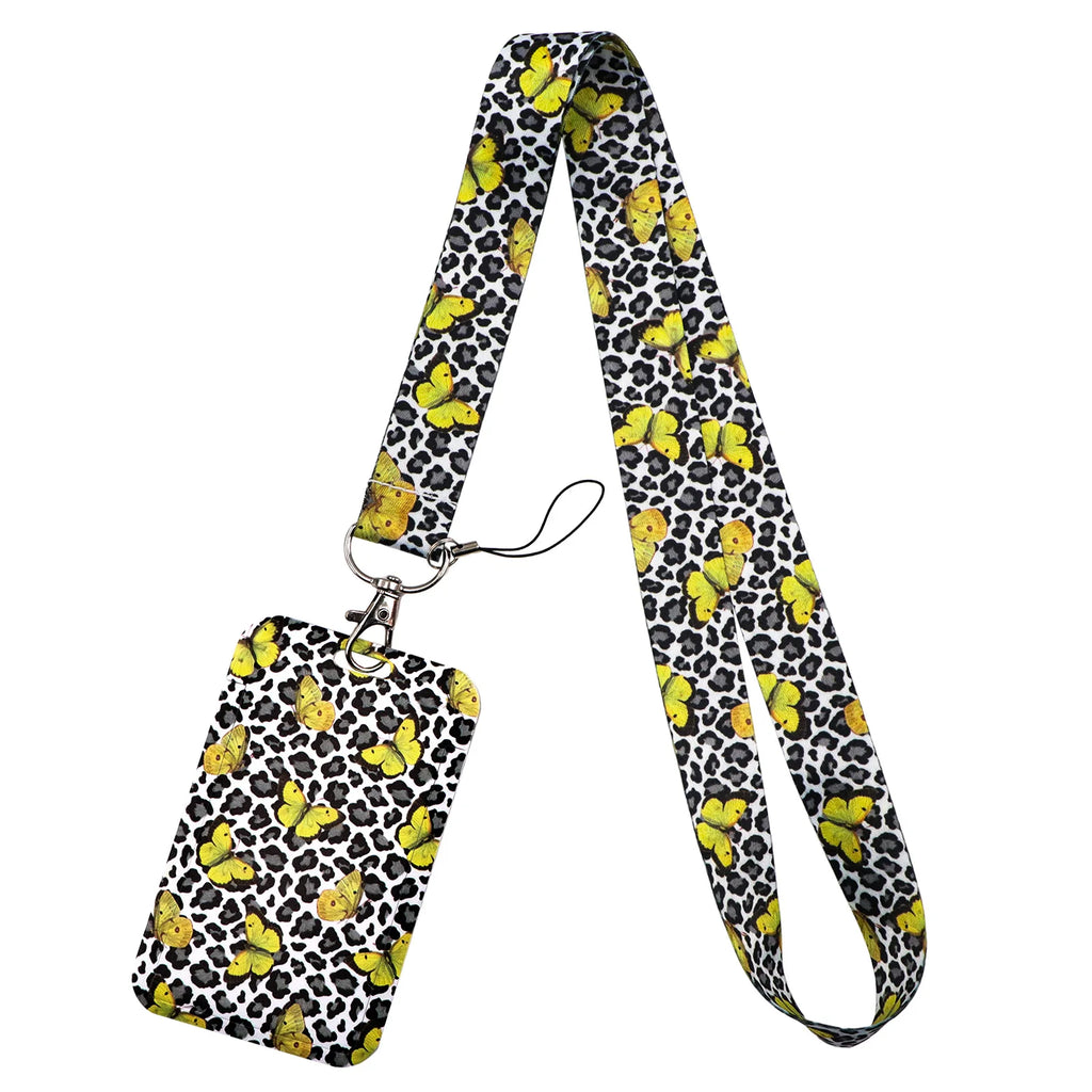 Gray Leopard Print Fashion Lanyard for Key Neck Strap Lanyard Card ID Badge Holder Key Chain Key Holder Keyring Accessories Gift