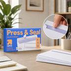 110ct White Press And Seal Security Envelopes, Self-Seal Mailing Letter Covers For Office Business Use