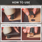30 Sizes Round Hole Punch(1-50mm), Hollow Punch Cutter Tool Set with Storage Case, Leather Hole Punch, Leather Craft Die Cutter