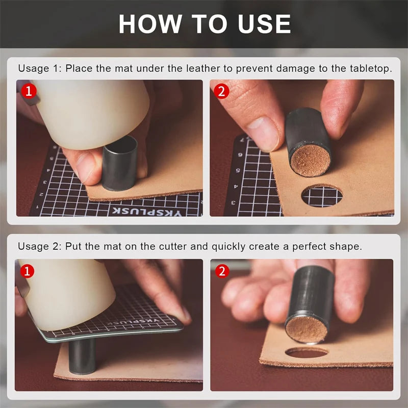 30 Sizes Round Hole Punch(1-50mm), Hollow Punch Cutter Tool Set with Storage Case, Leather Hole Punch, Leather Craft Die Cutter