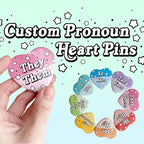 Personalized Heart-Shaped Tinplate Pins Custom Logo Text Pattern Printing Metal Badge Children And Friends Brooch Gift Wholesale