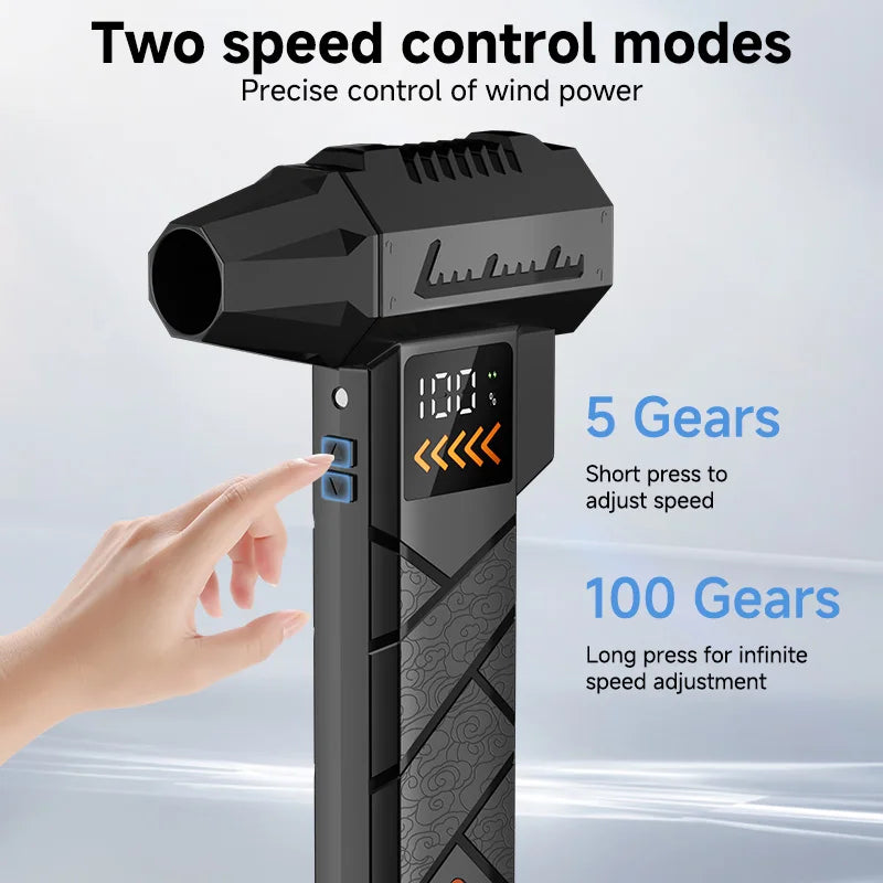 2800000RPM Jet Blower Super Powerful  Wind Pressure Electric Compressed Air Cordless Vacuum Cleaner/Car Emergency Power Supply