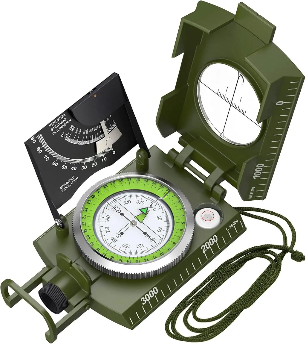 Proster IP65 Compass - Lensatic Sighting, with Clinometer & Carry Bag for Camping, Hiking, Geology