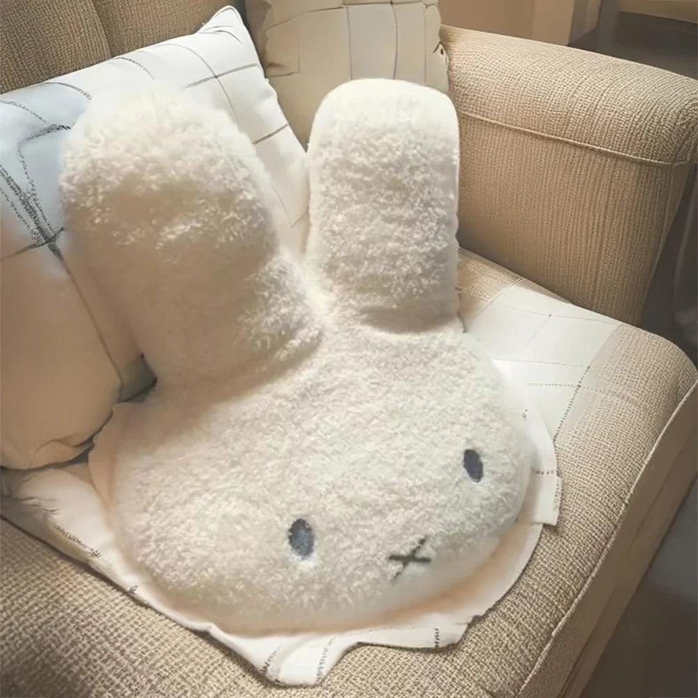 Kawaii Miffy Cute Plush Pillow Cartoon Rabbit Add Cotton High Quality Household Bedroom Simple Sofa Cushion Girl Festival Gift