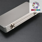 Durable Silvery Gray Metal Rectangular Box With Lid-Ideal For Bills,Cosmetics,Office Supplies Storage-Perfect For Home,Office