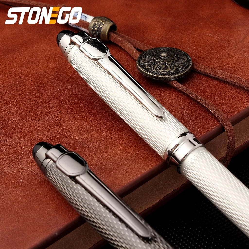 STONEGO Fashion Wallet Pen Short Paragraph Gift Travel Pocket Pen Mini Pocket Short Clip Metal RollerBall Pen Travel Pocket Pen