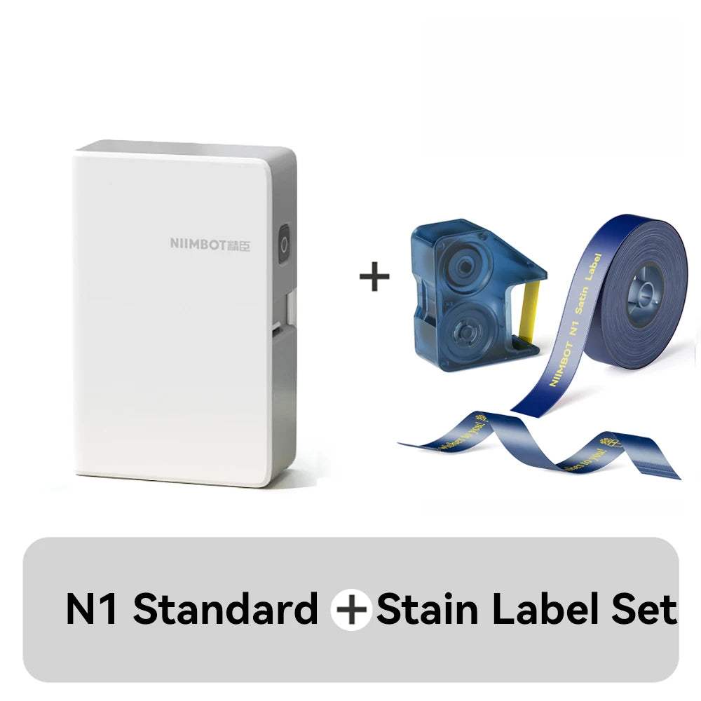 Niimbot N1/B18 Thermal Transfer Label Sticker Printer Mini Label Maker With Ribbon PET Papers For Jewelry Store Cable Cosmetics